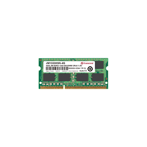 TRANSCEND 4GB JM DDR3 1333 SODIMM 2RX8 256MX8 CL9 1.5V