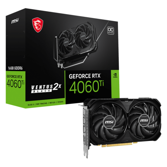 MSI GeForce RTX 4060 Ti VENTUS 2X BLACK 16G OC